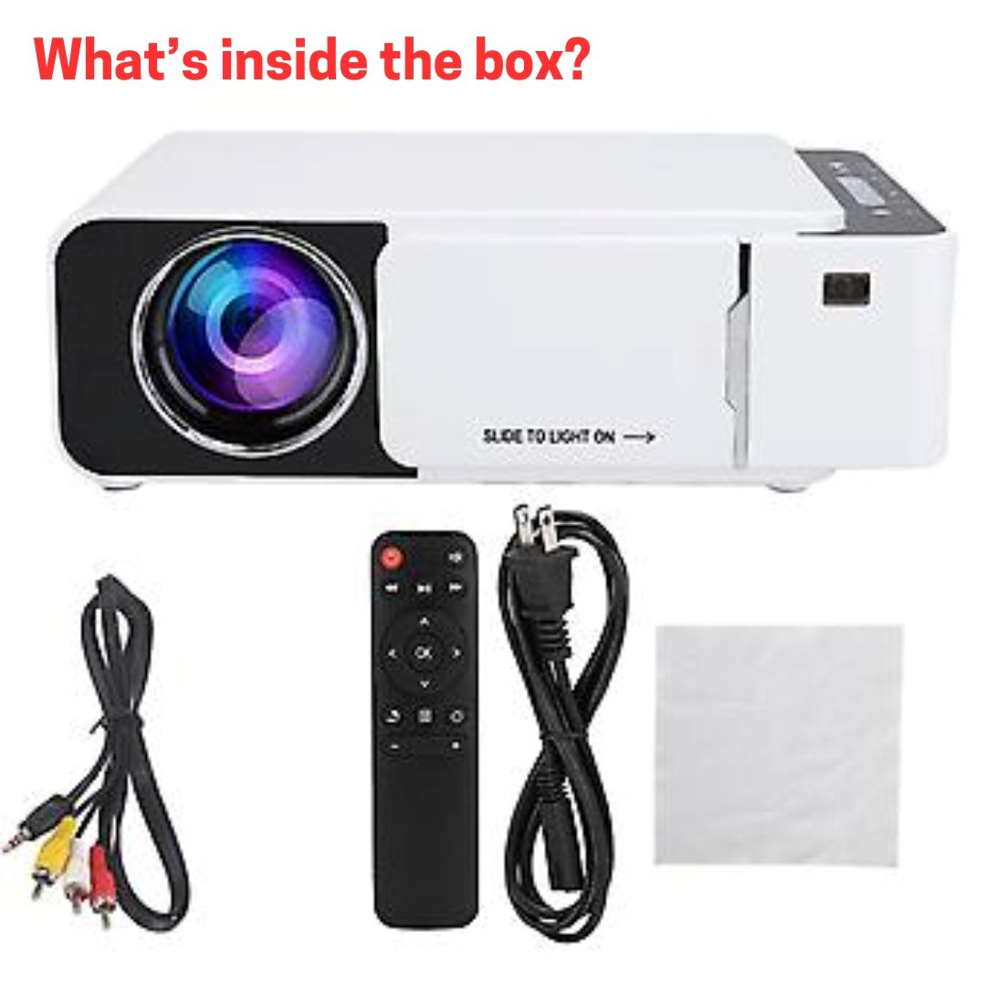 T5 Smart Portable LED Projector - 1080P HD Video, WiFi, Mirascreen, SameScreen, Direct YouTube, VGA, HDMI, USB