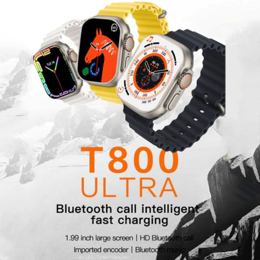 T800 Ultra Smartwatch - Bluetooth Connectivity, ECG, SpO2 & Heart Rate Monitoring, Fitness Tracker, Water-Resistant, Long Battery Life