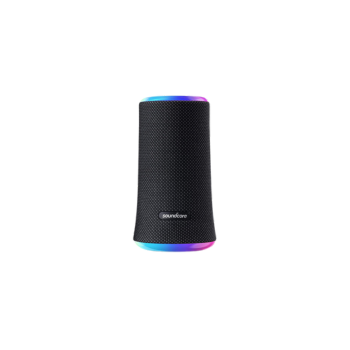 Anker Soundcore Flare 2 Bluetooth Speaker, with IPX7 Waterproof Protection and 360° Sound for Backyard and Beach Party, 20W Wireless Speaker with PartyCast, EQ Adjustment, and 12-Hour Playtime, Black