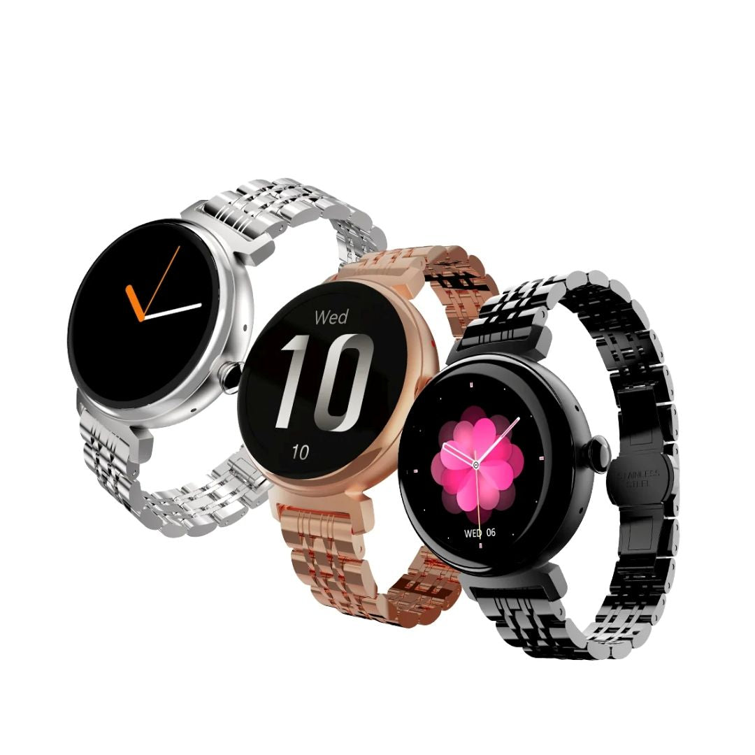 HiFuture Aura Women's Smartwatch - 1.04" AMOLED Display, IP68 Waterproof, 7 Days Battery Life