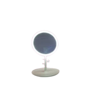 LED Lighted Makeup Mirror Rechargeable Dimmable 120° Rotatable Vanity Mirror With Jewelry Storage Hanger Tray