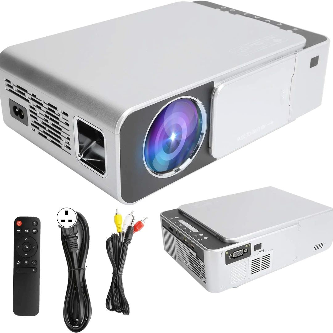 T6 Portable HD Android Projector 3500 Lumens, 1280x720, USB, HDMI, VGA, AV for Home Theater