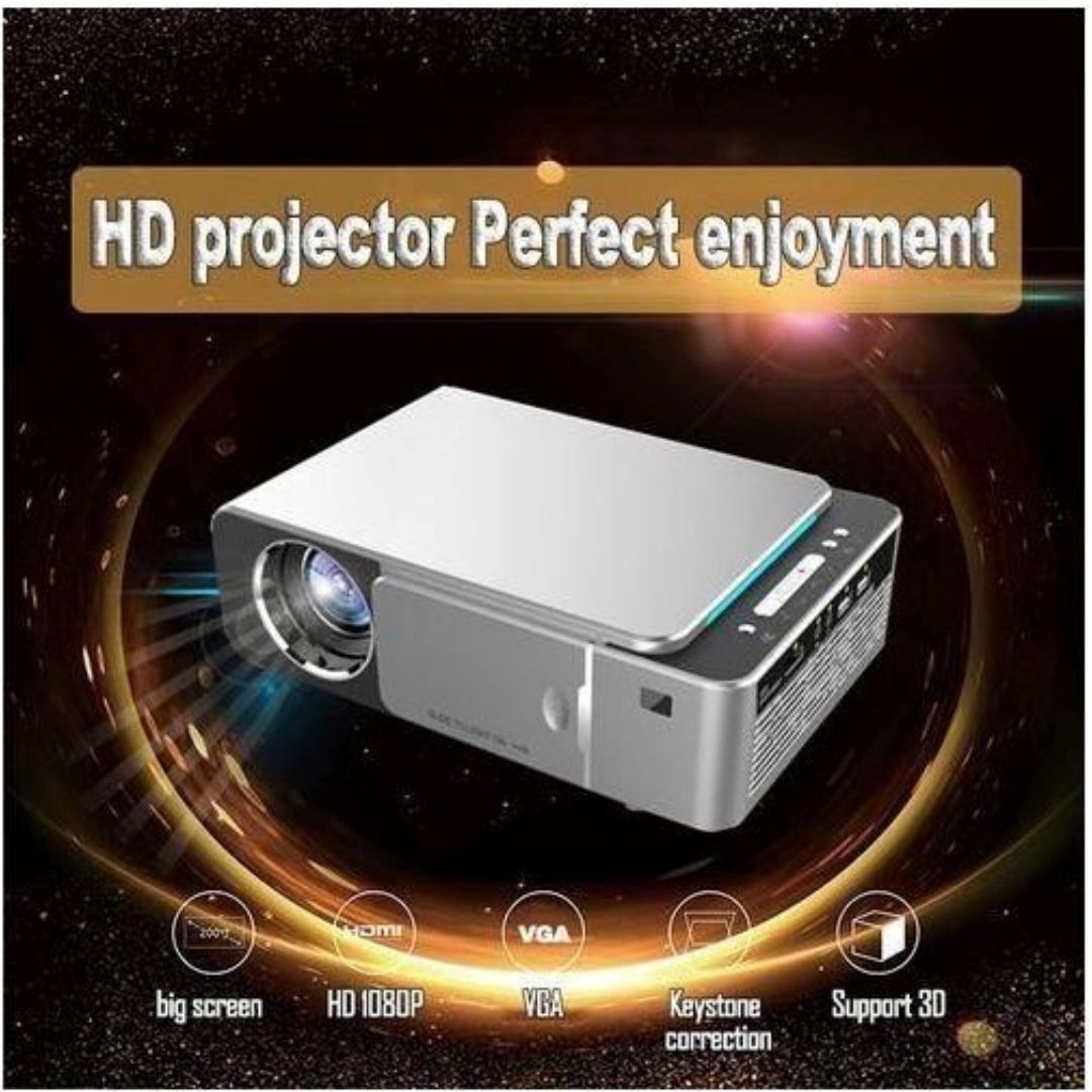 T6 Portable HD Android Projector 3500 Lumens, 1280x720, USB, HDMI, VGA, AV for Home Theater