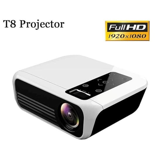 1080P T8 Android Portable LED Projector - 4K Support, 3000 Lumens, HDMI Mini Projector for Home Theater and Media Playback