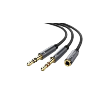 UGREEN-AV140 3.5mm Female To 2 Male Audio Cable ABS Case