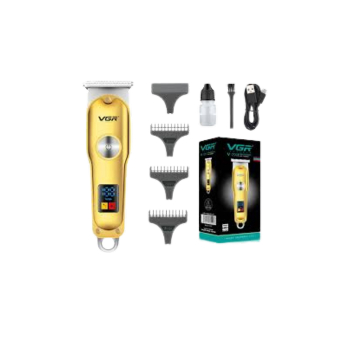 VGR V 290 hair Trimmer Digital Display Professional Hair Clipper With Rechargeable Li-ion Battery 600mAh 120 mins Runtime Golden