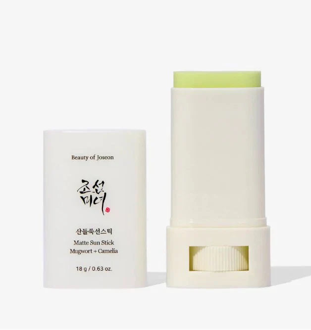 Matte Sun Stick, Mugwort + Camelia, Korean Sunscreen Stick, Beauty of Matte Sun Stick, for Face Moisturizer with SPF 50+ PA+++ Matte Sunscreen for Face & Body Non Greasy, No White Cast (18g/0.63oz)